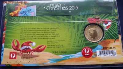 $1 Австралия 2015г. MERRY CHRISTMAS, Christmas Island. - 20151208_140509