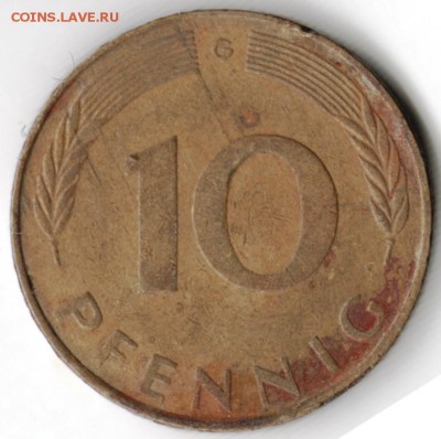 ФРГ. 10 пфеннигов 1971 г. G до 24.00 16.06.16 г - Scan-160609-0012