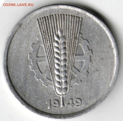 ГДР. 5 пфеннигов 1949 г. А до 24.00 16.06.16 г - Scan-160609-0013
