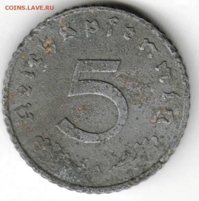 III Рейх. 5 пфеннигов 1942 г. А до 24.00 16.06.16 г - Scan-160609-0014