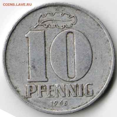 ГДР. 10 пфеннигов 1965 г. А до 24.00 17.06.16 г - Scan-160609-0017