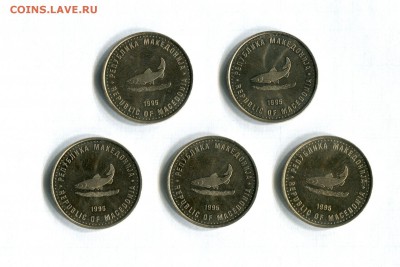 2 денара 1995 Македония  (5 штук) 50  ФАО UNC 17.06. 21-50 - img174