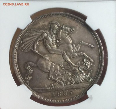 КРОНА 1887 ВЕЛИКОБРИТАНИЯ NGC MS64 - image