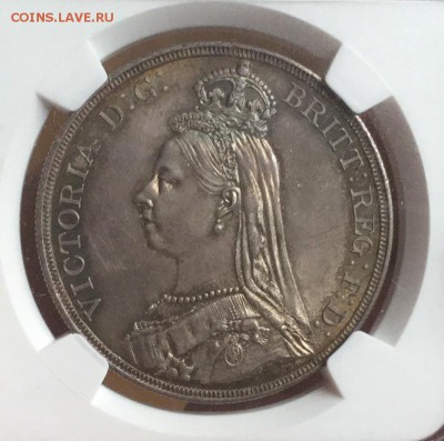 КРОНА 1887 ВЕЛИКОБРИТАНИЯ NGC MS64 - image
