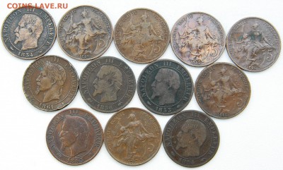 [ФИКС] Франция 5 сантимов 1854-1917 по 80р (Ф023) - до 18.06 - 915