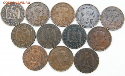 [ФИКС] Франция 5 сантимов 1854-1917 по 80р (Ф023) - до 18.06 - 916
