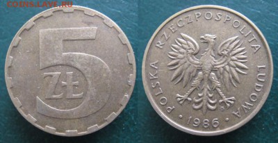 14.Разная инострань по фиксу - 14.70. -Польша 5 зл 1986