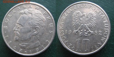 14.Разная инострань по фиксу - 14.74. -Польша 10 зл 1982 Прус