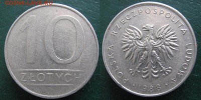 14.Разная инострань по фиксу - 14.76. -Польша 10 зл 1988