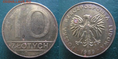 14.Разная инострань по фиксу - 14.77. -Польша 10 зл 1989