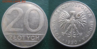 14.Разная инострань по фиксу - 14.80. -Польша 20 зл 1990