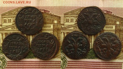 Полушки 1730,31,31 гг.(со следами перечекана),до 17.06.16 - пол 1730 31 31 гг