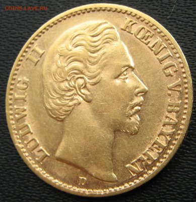 10 марок 1872 Бавария - аверс1