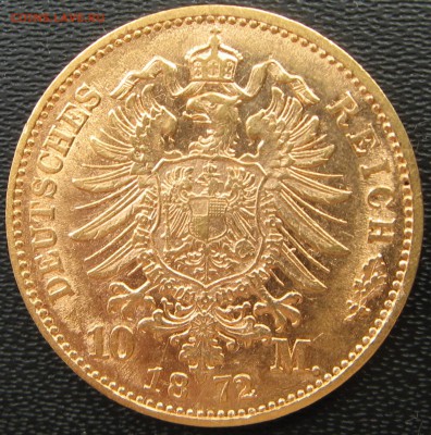 10 марок 1872 Бавария - реверс