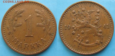 Финляндия 1 марка 1941: до 23-06-16 в 22:00 - Финляндия 1 марка 1941 S    3363