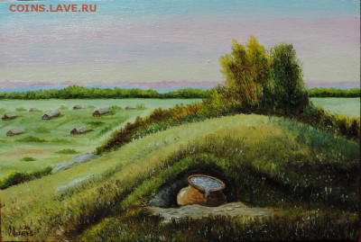КАРТИНА "Клад серебра недалеко от деревни"холст,масло - DSCN3548