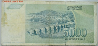 ЮГОСЛАВИЯ - 5000 динаров 1992 г. до 24.06 в 22.00 - DSCN5371.JPG