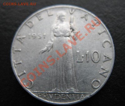 Ватикан, 1951 г, 10 Л, до 23.11 в 21-30 мск - ват 1951 а