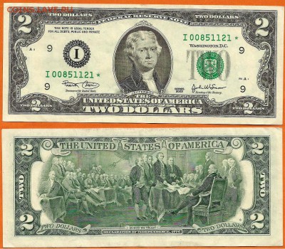 США-2 доллара 2003г до 21.00 мск 25.06.2016 - 2 доллара 2003