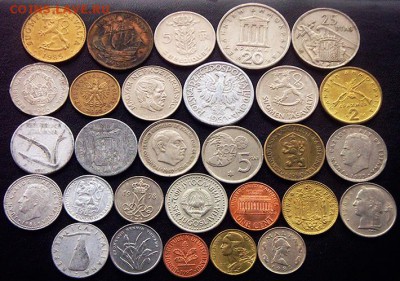 57 разных зарубежных монет (см. описание). До 20.06_22.00мс - 1