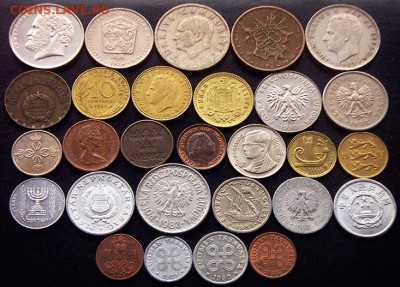 57 разных зарубежных монет (см. описание). До 20.06_22.00мс - 3