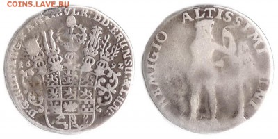 6 талера 1692 - Брауншвейг-Вольфенбюттель 1.6 талера 169Z