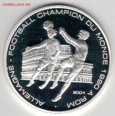Ag Конго 1000 франков 2001 Футбол до 27.06 в 22ч (В412) - 5-к