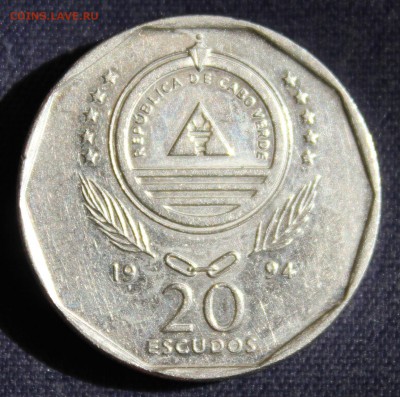 С 1 руб. КАБО ВЕРДИ 20 эскудо 1994г. ФЛОРА до 27.06 в 22-00 - IMG_2004.JPG