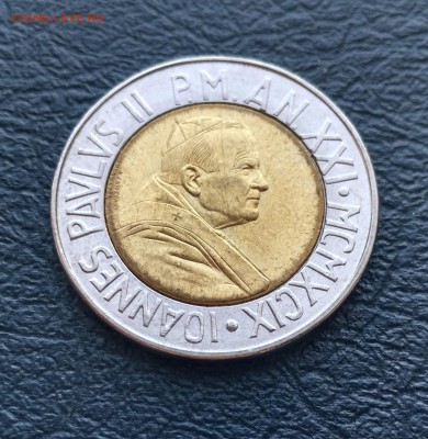Ватикан 500 лир 1999 UNC (26.06) БИМ - IMG_20160619_205112_HDR