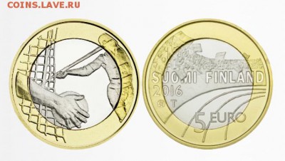 Биметаллические монеты Мира_новинки - Финляндия_5 евро_2016_Атлетика_на Форум