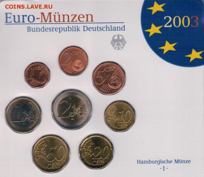 ГЕРМАНИЯ НАБОР ЕВРО 2003J до 29.06.2016 в 22.00мск - 4-фрг2003J1