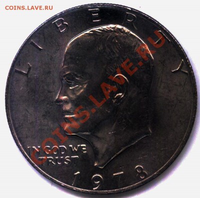 L02 1$ США Эйзенхауэр 1978 до 25.11 в 22°° - L02 1 dollar USA 1978-1