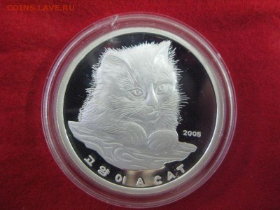 Кошки на монетах - С.Корея-1