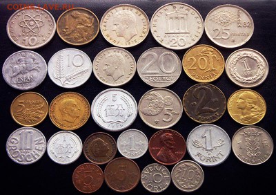 53 разные зарубежные монеты (см. описание). До 25.06_22.08мс - 2