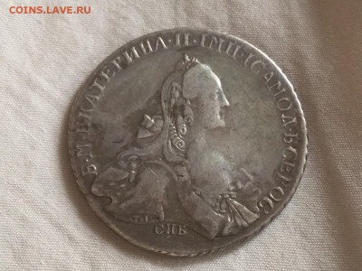 Рубль 1766 TI AШ. Грубый чекан R1 - image