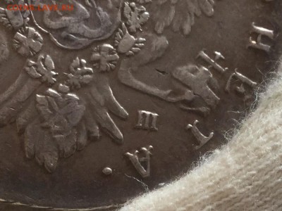 Рубль 1766 TI AШ. Грубый чекан R1 - image