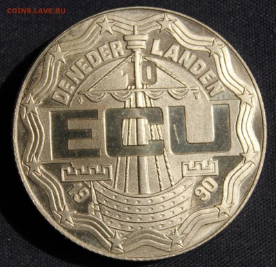 С 1 руб. НИДЕРЛАНДЫ 10 экю 1990г.КОРАБЛЬ. ШАЙБА до 1.07 в 22 - IMG_2284.JPG