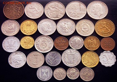 56 разных зарубежных монет (см. описание). До 26.06_22.24мс - 1