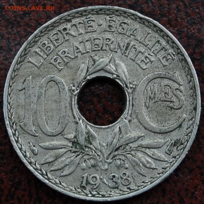 10 сантимов Франция 1938 - Старт 30Р - до 02.07 - 135