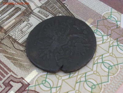 Денга 1730 год бант 5 лепестков - SAM_7160.JPG