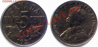 Венесуэла, подборка 4 шт. С РУБЛЯ до 25.11 в 22°° - L01 Bonus Canada 5 c 1927-3