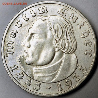 Германия_2 рейхсмарки 1933(Е) "Мартин Лютер"; до 26.06_22.58 - 11160