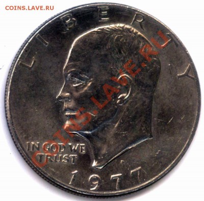 L13 1$ США Эйзенхауэр 1977 до 26.11 в 22°° - L13 1 dollar USA 1977-1