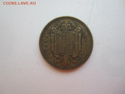1 песета Испания 1944 год - k6JYcoJB0Cc