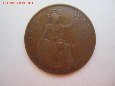 1 пенни Великобритания 1916 год - MXHUSO6t5tU