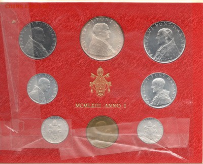 Ватикан годовой набор 1963 UNC (03.07) с рубля - img105