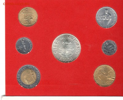 Ватикан годовой набор 1991 UNC (03.07) с рубля - img124
