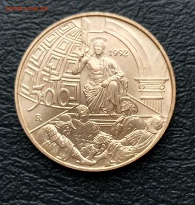 Италия 500 лир 1992 UNC Франческа (03.07) с рубля - IMG_20160628_145229_HDR