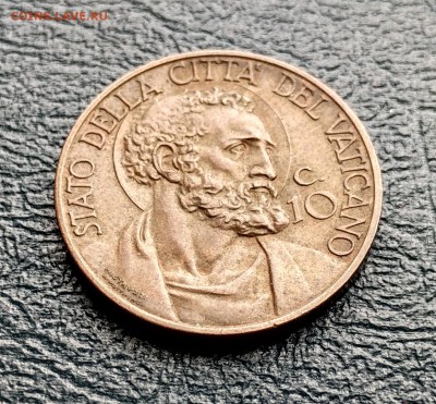 Ватикан 10 чентезими 1929 тираж 10000 UNC (03.07) с рубля - IMG_20160628_145853_HDR