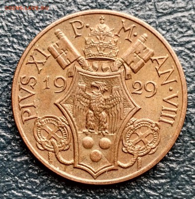 Ватикан 10 чентезими 1929 тираж 10000 UNC (03.07) с рубля - IMG_20160628_145914_HDR